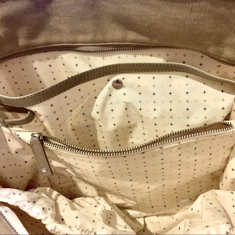 Dwell Studio Gio Lemon & Gray Animal Print Diaper Tote